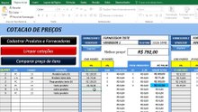 PLANILHA DE COTAÇÃO DE PREÇOS ENTRE FORNECEDORES E PRODUTOS!