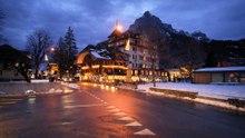 Kandersteg Switzerland Winter Village Walk 4K 60fps