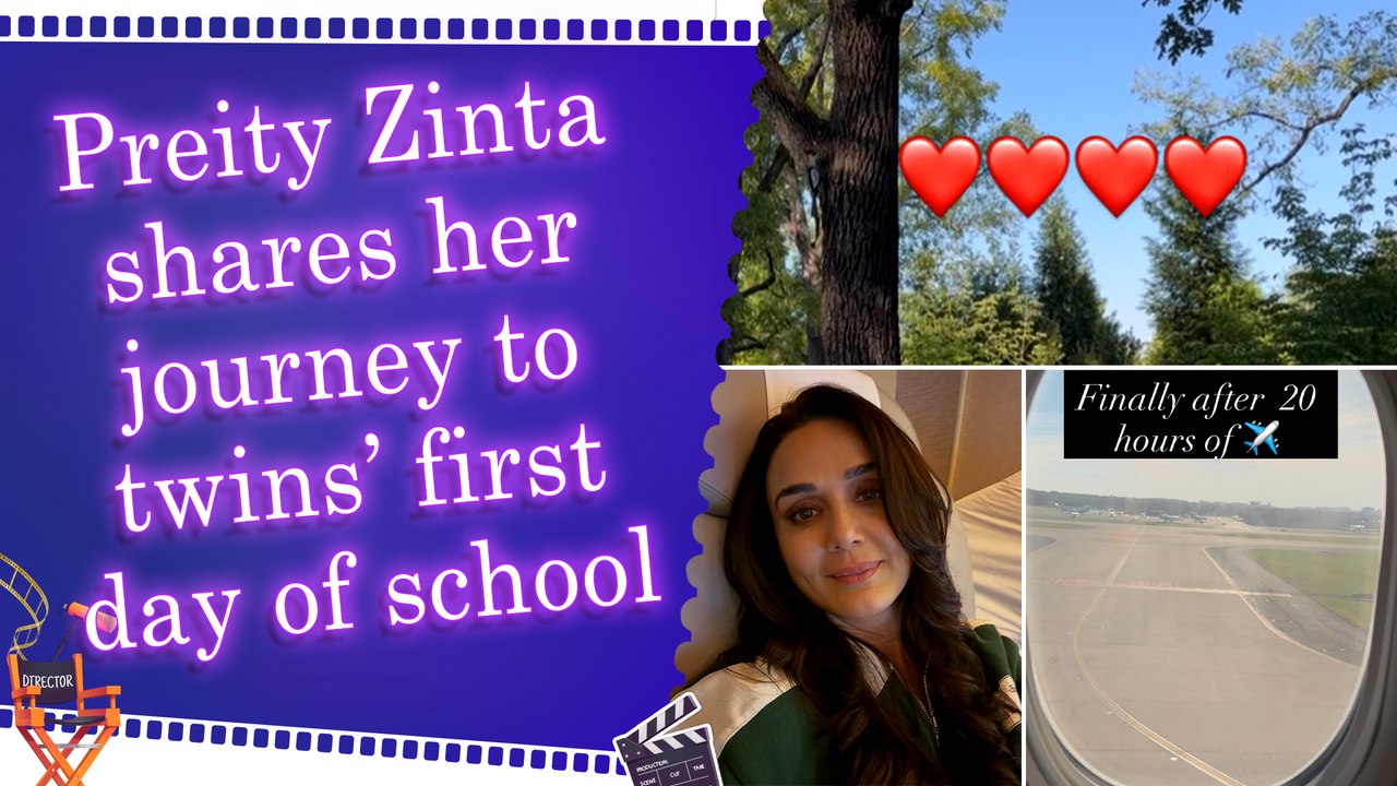 Preity Zinta shares glimpses of her journey across the globe for twins Jai and Gia’s special day