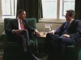 David Cameron meets Barack Obama. www.obamauswhitehouse.com