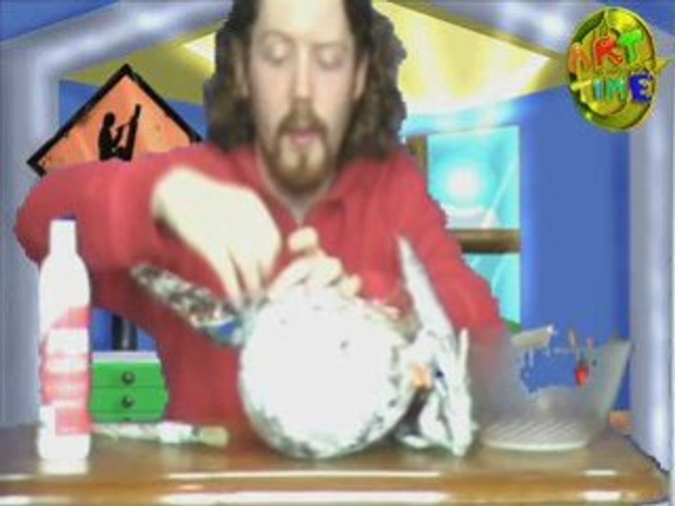 ART TIME making a dino money bank