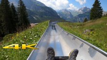 Oeschinensee Mountain Coaster in Kandersteg, Switzerland | Scenic Alpine Ride in 4K