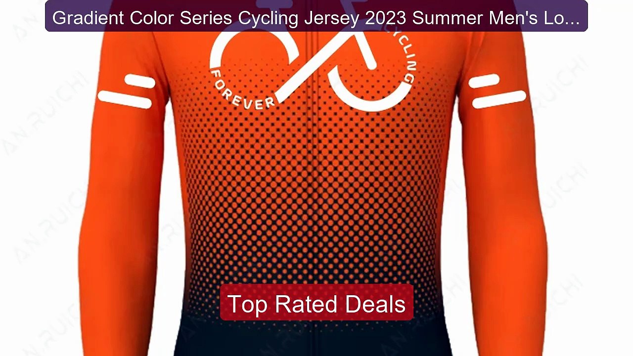 Gradient Color Series Cycling Jersey 2023 Summer Men's Long... -- Top ...