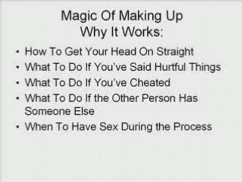 Get Girlfriend Back with Magic of Making Up