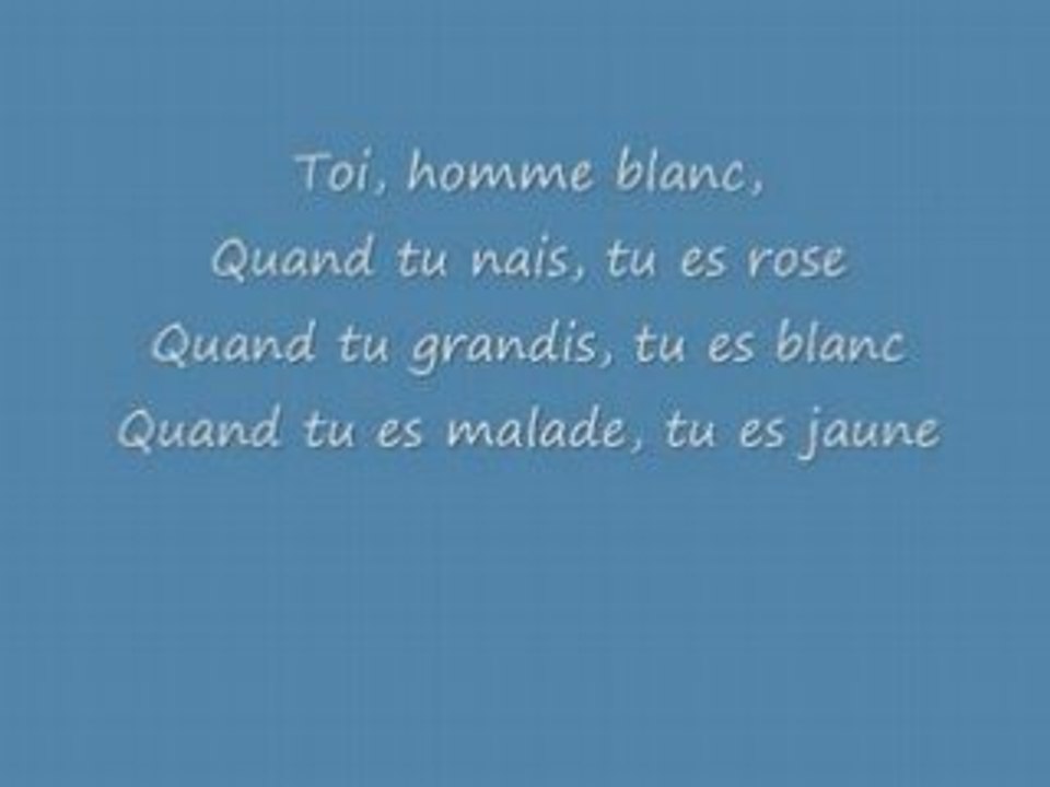 Poeme contre le racisme