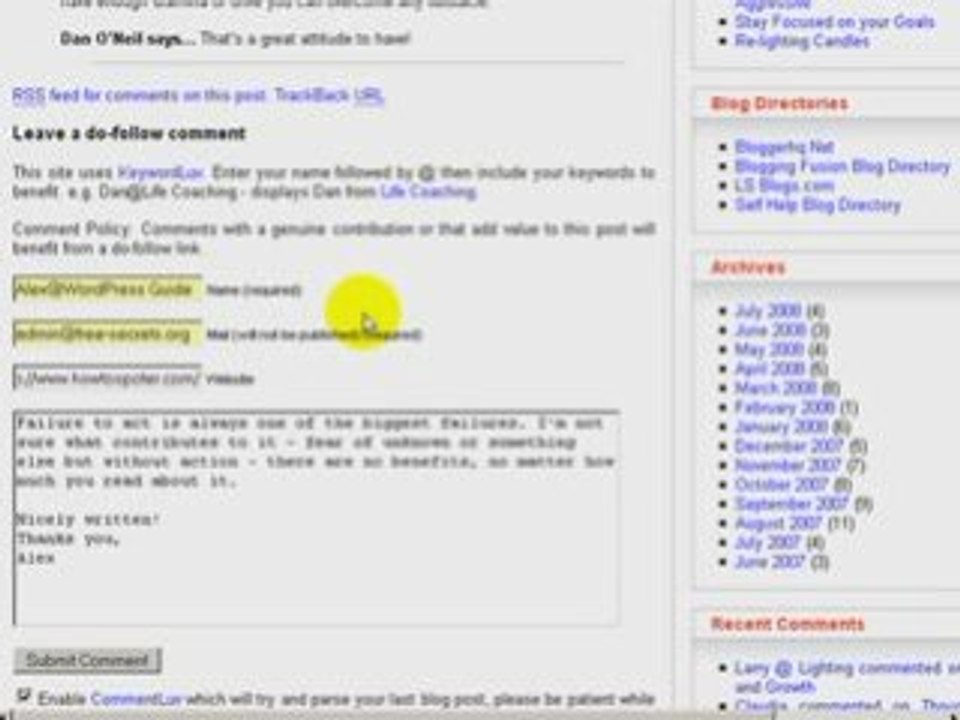 Expert WordPress Backlinks Video Tutorial