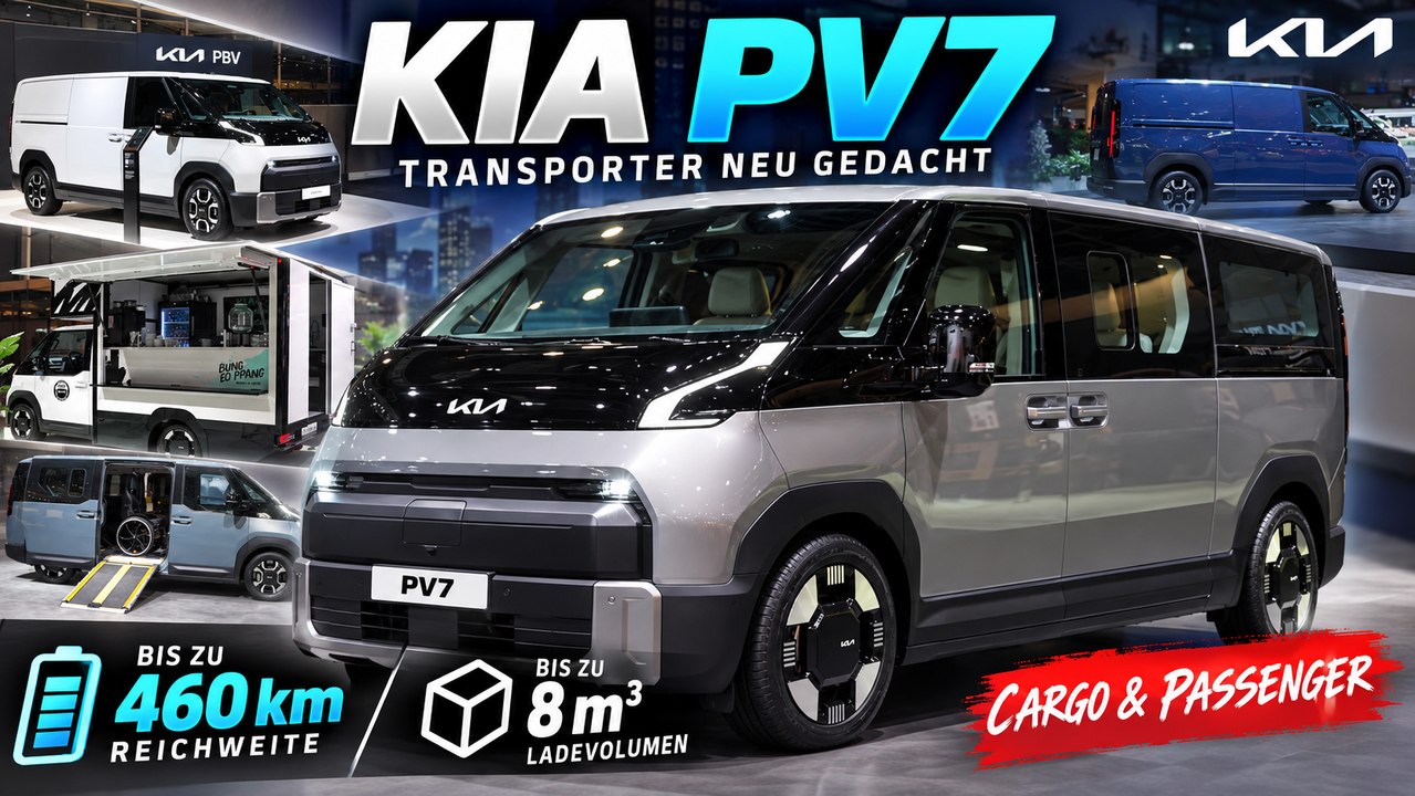 Kia PV7: 800-Volt-Technik, 200 kW und 420 Nm im Überblick