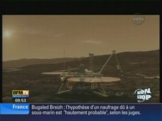 Phoenix Mars Lander analyse de l'eau sur Mars (28/07/08)