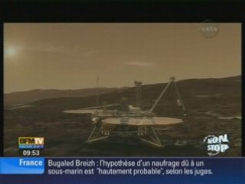 Phoenix Mars Lander analyse de l'eau sur Mars (28/07/08)