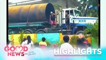 Driver at pahinante ng truck, laging namimigay ng candies sa mga mag-aaral! | Good News
