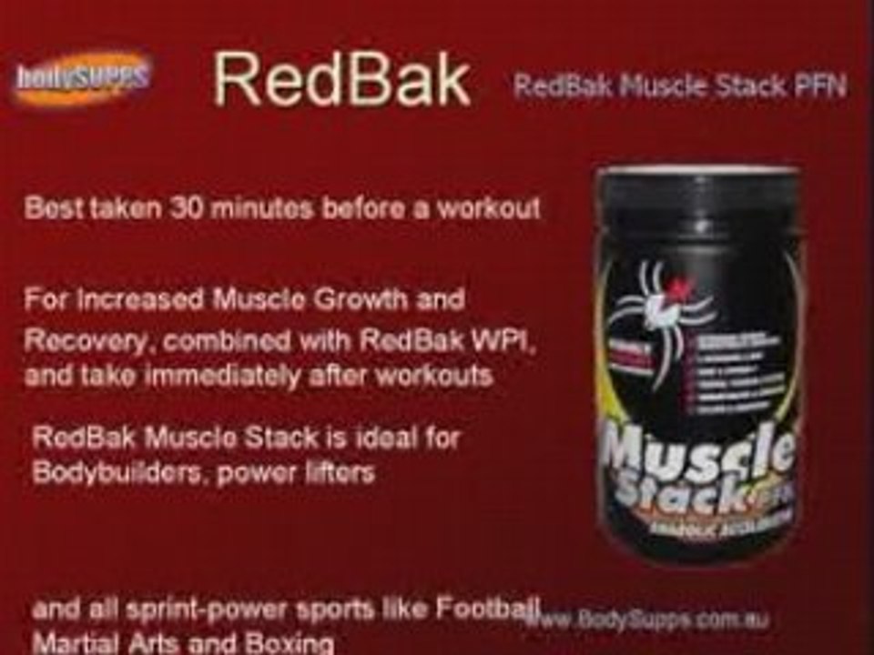 Build strength with RedBak Muscle Stack protein