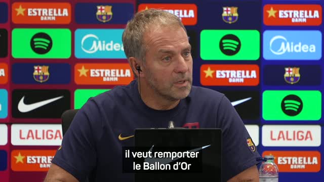Barcelone - Flick : "Lamine Yamal veut remporter le Ballon d’Or et c’est normal"