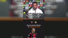 Amorim angered by Modric critics