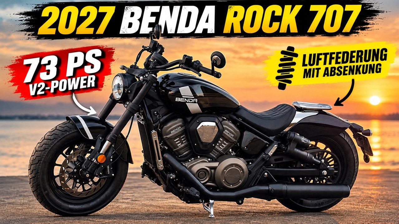 2027 Benda Rock 707: Neuer V2-Cruiser mit cleverer Komfort-Technik