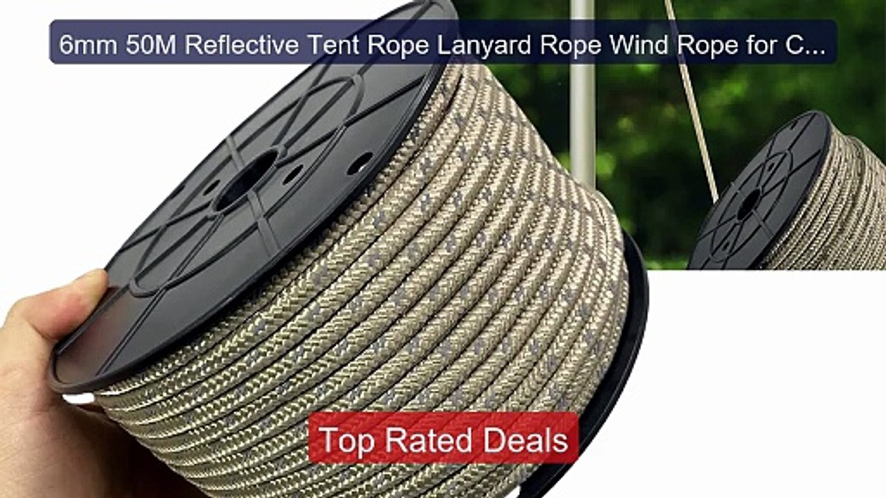 6mm 50M Reflective Tent Rope Lanyard Rope Wind Rope for Campi... -- Amazing Value 2026 | Must Have!