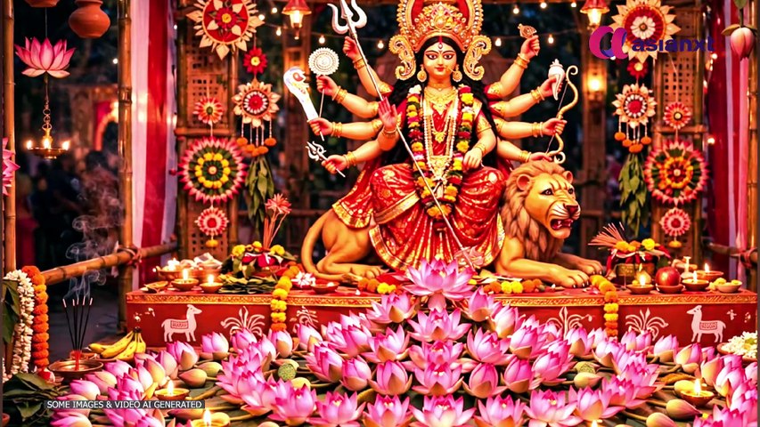 দুর্গা পূজায় কেনো ১৮০ টি পদ্ম লাগে ?