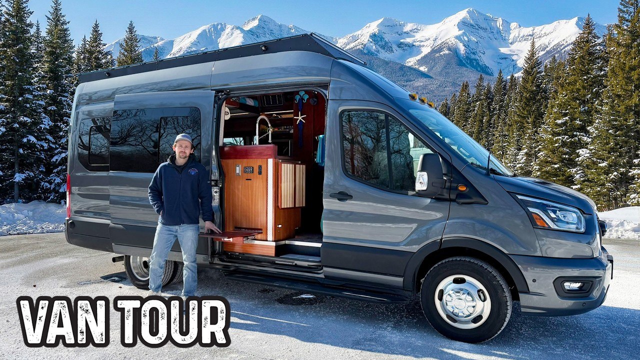Stealth Yacht Ford Transit Van Tour: Mahogany Woodwork, Hidden A/C & 48V Power