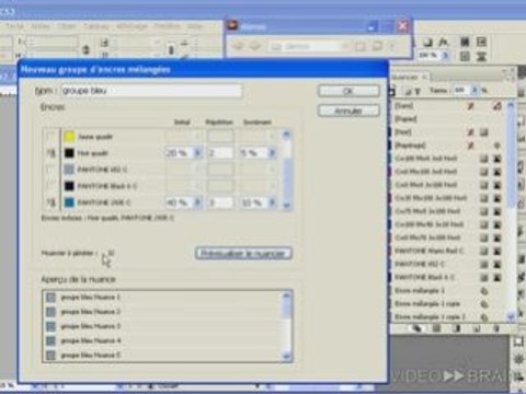 Adobe InDesign CS3 - Nuances et groupe d'encres mélangées
