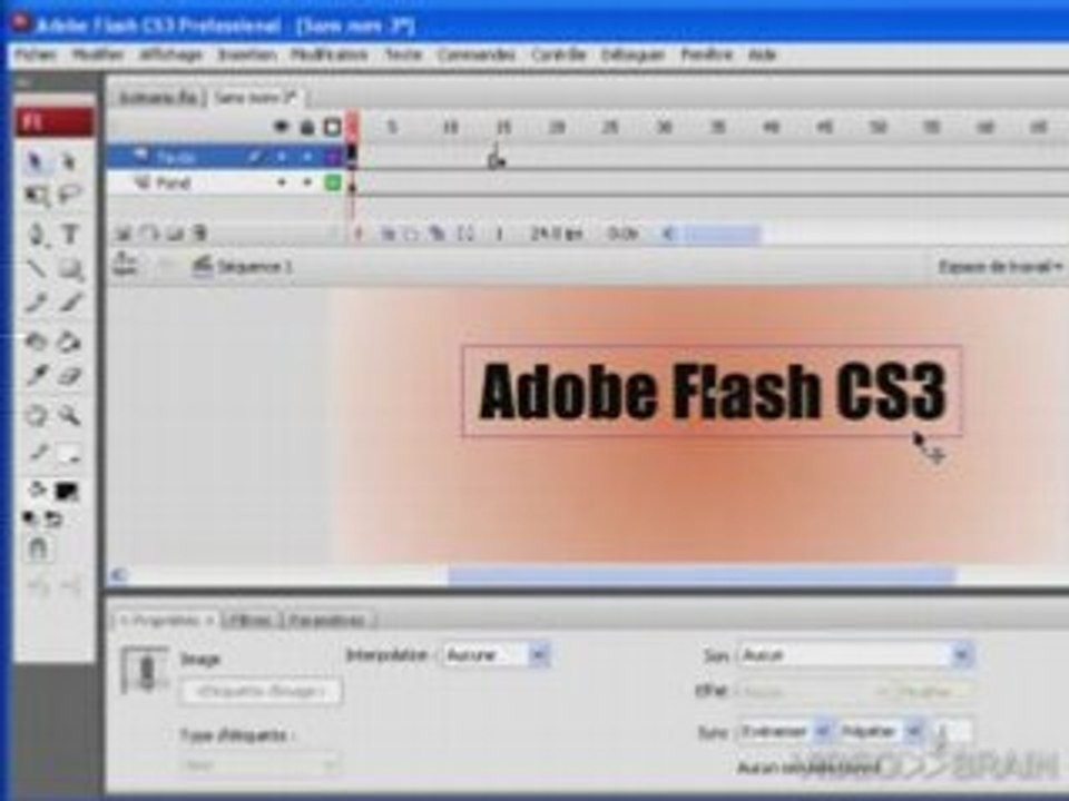 Adobe Flash CS3 : Animation d’introduction