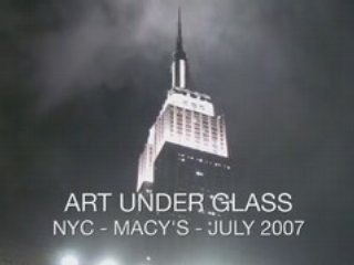 Macy's  art under glass. Night & Day