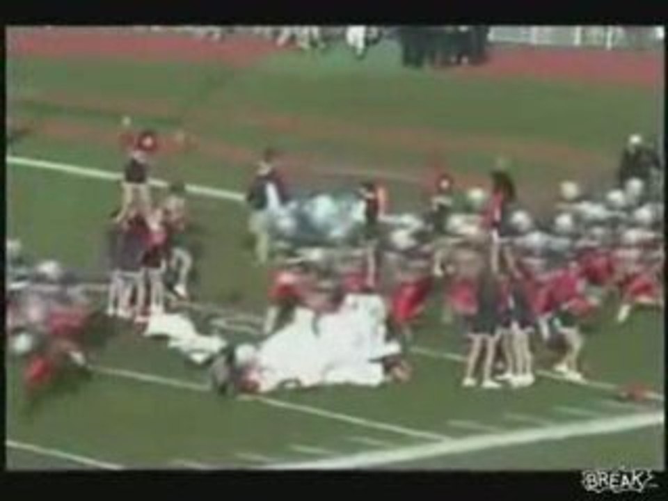 Cheerleader Run Over By Linebacker