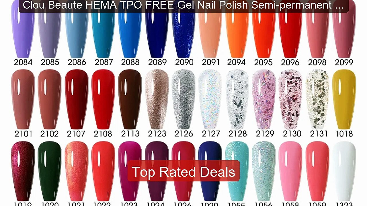 Clou Beaute HEMA TPO FREE Gel Nail Polish Semi-permanent Hybri ...