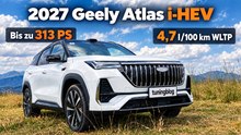 2027 Geely Atlas i-HEV: Wie sparsam fährt der neue Hybrid mit 313-PS-Versprechen?