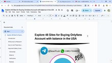 How to Buy~~ OnlyFans Account with Balance: Complete Buyer’s Guide