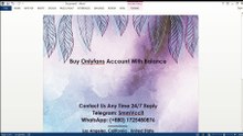 How to Buy, OnlyFans Account with Balance: A Beginner’s Guide