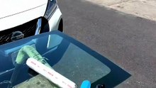 Nissan maxima back glass installation #autoglass #tempered #detailing #diy #fyp