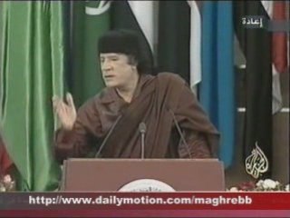 Kadhafi au sommet de la ligue arabe -fin