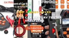 Top 5 12V Car Battery Tester Analyzers: Top 5 Best Sellers - 2026 KONNWEI KW208 12V Car Battery Monitor Professional Car...