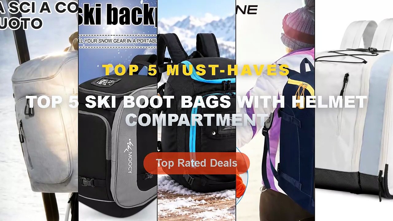 Amazing Top 5 Ski Boot Bags With Helmet Compartment You Need To See - Ski Boot Backpack Waterproof Oxford Snowboard & Sk...