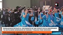 Passalacqua destacó el crecimiento de San Vicente en su 65° aniversario