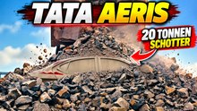 Tata Aeris: Extremtest mit 20 Tonnen Schotter auf dem Autodach