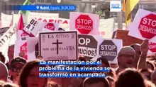 La manifestación por Maricarmen y el problema de la vivienda en España acaba en una acampada al estilo 15-M