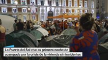 Así ha sido la primera noche de acampada por la crisis de vivienda