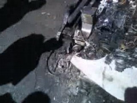 Peugeot 407 SW en feu