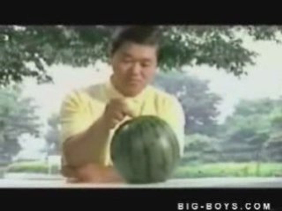 Guy Breaks Watermelon With Finger