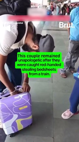 Railway Bedsheets Found In Couple’s Suitcase: Viral Video Sparks Debate