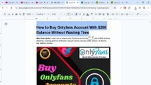 How to Buy!! Onlyfans Account With Balance Without Wasting Time