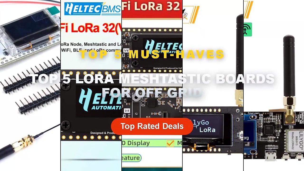 Ultimate Guide to the Best Top 5 LoRa Meshtastic Boards For Off Grid - LILYGO® TTGO Meshtastic T Beam V1.2 ESP32 LoRa De...