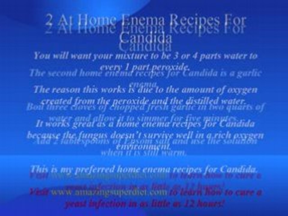 2 At Home Enema Recipes For Candida