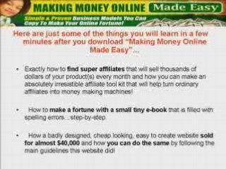 Making Money Online Made Easy
