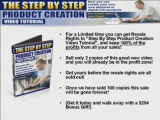 Product Creation Resale Rights