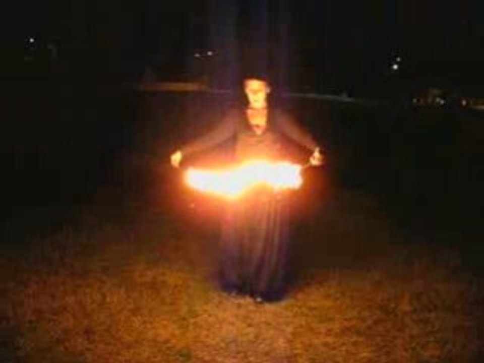Fan se met au eventail de feu petite session corde =)