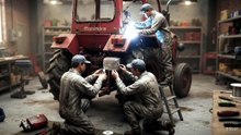 AI Miniature Mahindra Tractor Full Restoration | Tiny Workers Repair Timelapse ASMR