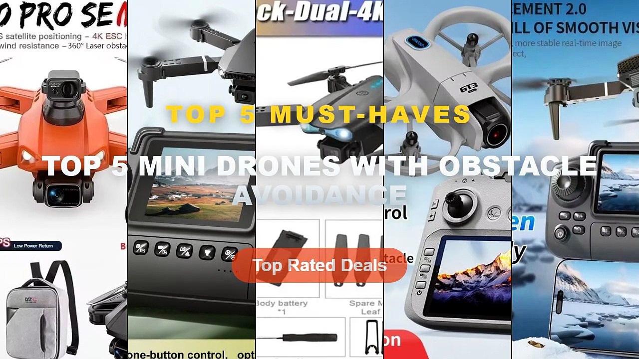 Don't Buy Top 5 Mini Drones With Obstacle Avoidance Before Watching This! - 2026 E88 plus Mini Foldable RC Quadcopter 8K...