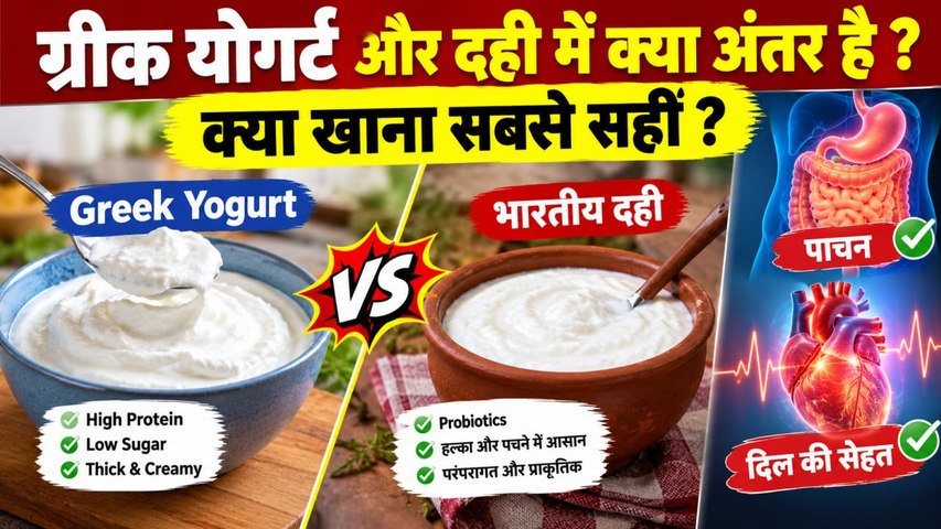 Greek Yogurt vs Indian Dahi : ग्रीक योगर्ट और दही दोनों में क्या फर्क है, सेहत के लिए क्या है बेहतर?