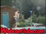 Pool Diver Tackled Mid Air
